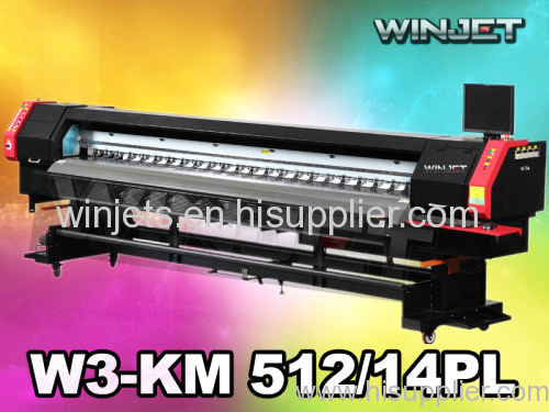 Outdoor digital large format printers plotter de impression W3 using KONICA minolta KM512 konica 14pl 42pl printhead