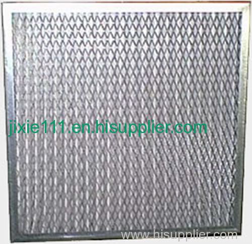 Pleated air filter -more filtration area, greater dust retention