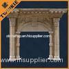 Decorative Travertine Fireplace Mantel / Modern Fireplace Surrounds