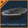 Black Small Oval Natural Stone Tub Hand Craved Polished For Bathroom