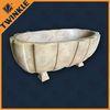 Natural Simple Marble Stone Bathtub With Craving European Style