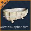 Natural Simple Marble Stone Bathtub With Craving European Style