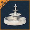 Outdoor Stone Water Fountains With Pool , Custom Polished Hand Carved