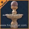 Natural Yellow Stone Water Fountain , Garden Water Ball Fountains