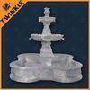Grand Garden Stone Water Fountains With Pool , Outdoor White Marble