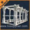 Outdoor White Stone Garden Gazebo Custom With Statue For Decorative