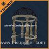 Red Stone Garden Gazebo / Marble Pillar Statue Carved Pavillion