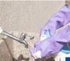 Window cleaning coated gloves , Warm Purple PVC Cycling Gloves