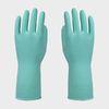 Green Kitchen Latex Gloves With straight cuff , Fish scale grip rubber gloves