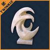 Abstract Carved Marble Sculpture With White Marble For Hotel / Home