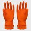 Kitchen orange color unlined Household Latex Gloves for dish washing