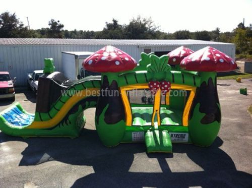 Mushroom Inflatable Slide and Castle