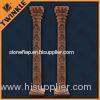 Customized Natural Stone Outdoor Columns , Red Marble Decorative Column