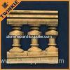 Yellow Natural Stone Marble Balustrade Outdoor Handrailing For Stairs