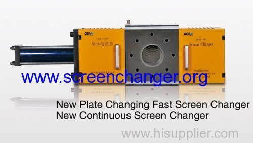 Screen changer/melt filter for plastic extrusion machine
