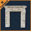 White Marble Stone Door Surround With Statue , Pure Handmade Carving