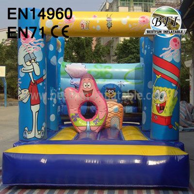 Small Commercial Spongebob Inflatable Castle For Children