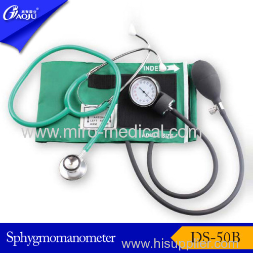 Sphygmomanometer kit with dual head stethoscope