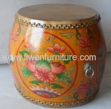 Antique reproduction painted drum