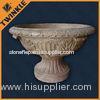 Yellow Large Stone Flower Pots Granite With Garden Hollow Planter