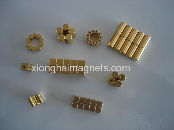 China supplier Gold Plated Rare Earth Neodymium Magnet and NdFeB Magnet for sale