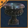 Outdoor Stone Flower Pots With Black Marble / Surface Polished