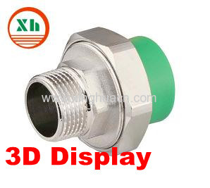 Popular PPR green Male Adaptor Union 20*1/2''-63*2''