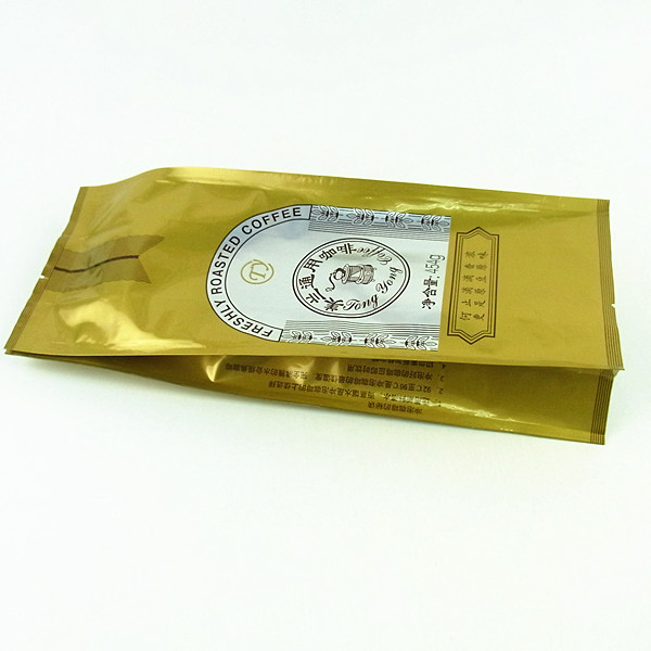 side gusset pure aluminum foil coffee bag with valve