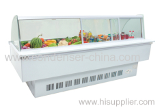 718L Curved commercial use frozen food display cabinet