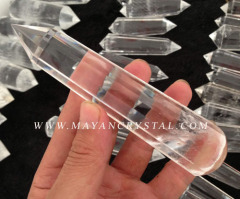 12 Sides Clear Quartz Crystal Round End Vogel Point