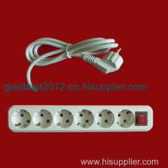 CE extension socket with earthing and switch
