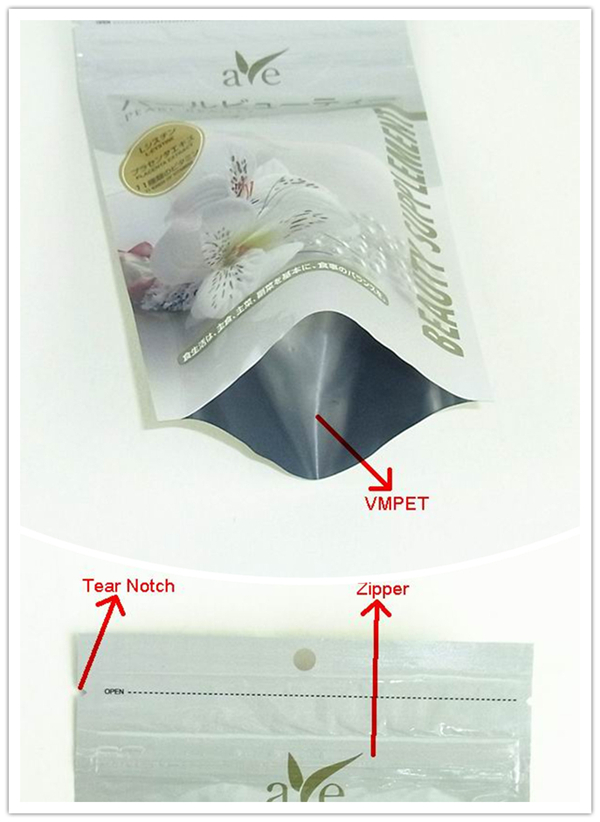 aluminum foil zip lock bag for food