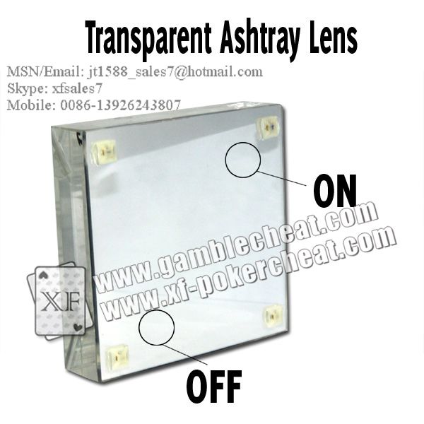 XF Transparent Ashtray Hidden Lens/marked cards/poker analyzer/infrared lens