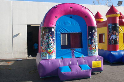 Mini Pink Inflatable Christmas Castle 