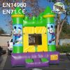 Green Bounce Houses With Different Theme Pannel