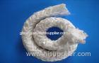 Braided White Lagging Ceramic Thermal Insulationr Rope , Water Resistance