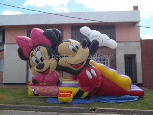 Inflatable Mickey And Minnie Mouse Bouncer Slide Combo