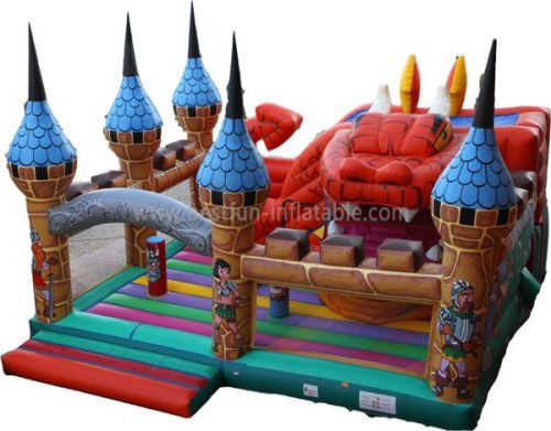 Kids Inflatables Dragon Castle Combo