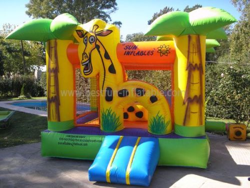 Giraffe Inflatables Theme Park Bounce Castle