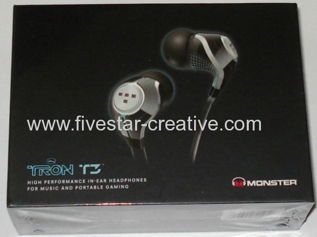 Monster TRON T3 Earbuds High Resolution In-Ear Headphones Black Stereo ...