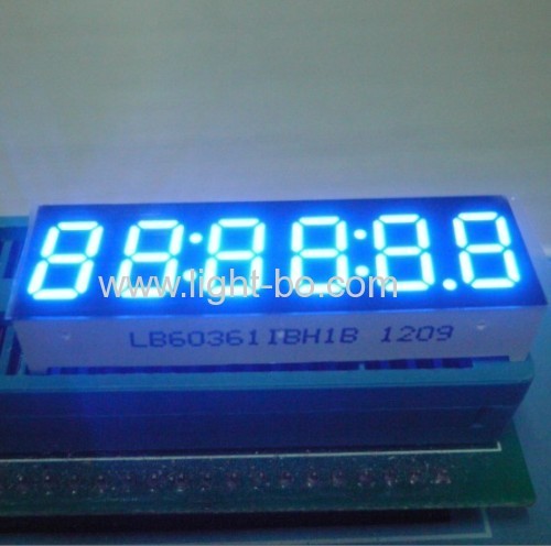 Super bright amber 6 digit 0.36 inch common anode 7 segment led numeric display