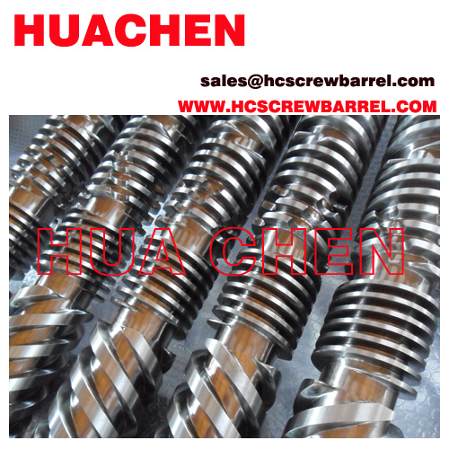 55/110 conical twin screw and barrel for profile,board,sheet,pipe