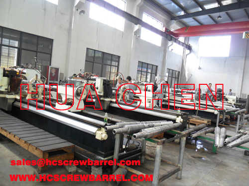 55/110 conical twin screw and barrel for profile,board,sheet,pipe