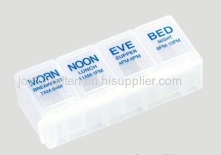 Plastic Portable Transparent Lockable 1 Day Medicine Box For Promotion