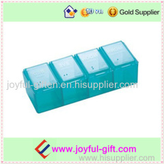 Plastic Portable 4 Case Multifunctional Pill Box For Promotional