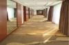 Brown Hotel Banquet Hall Hand Knotted Carpet With Nylon VS Wool