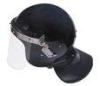 Black Police Anti Riot Helmets , Military Combat Helmet with PC Mask