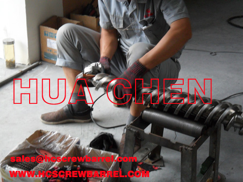 Chinc extruder conical twin screw barrel for sheet profile pipe buckle film