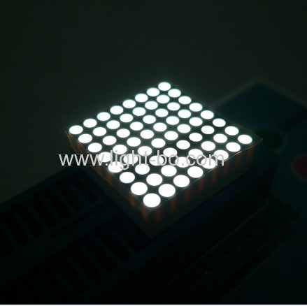 0.7" 1.9mm 8 x 8 Ultra Red Dot Matrix LED Display 20.2 x 20.2x5.9mm