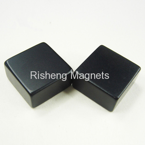 Buy China Neodymium Block Magnets N42 25.4 x 25.4 x 12.7mm Plated with Black Epoxy Coating